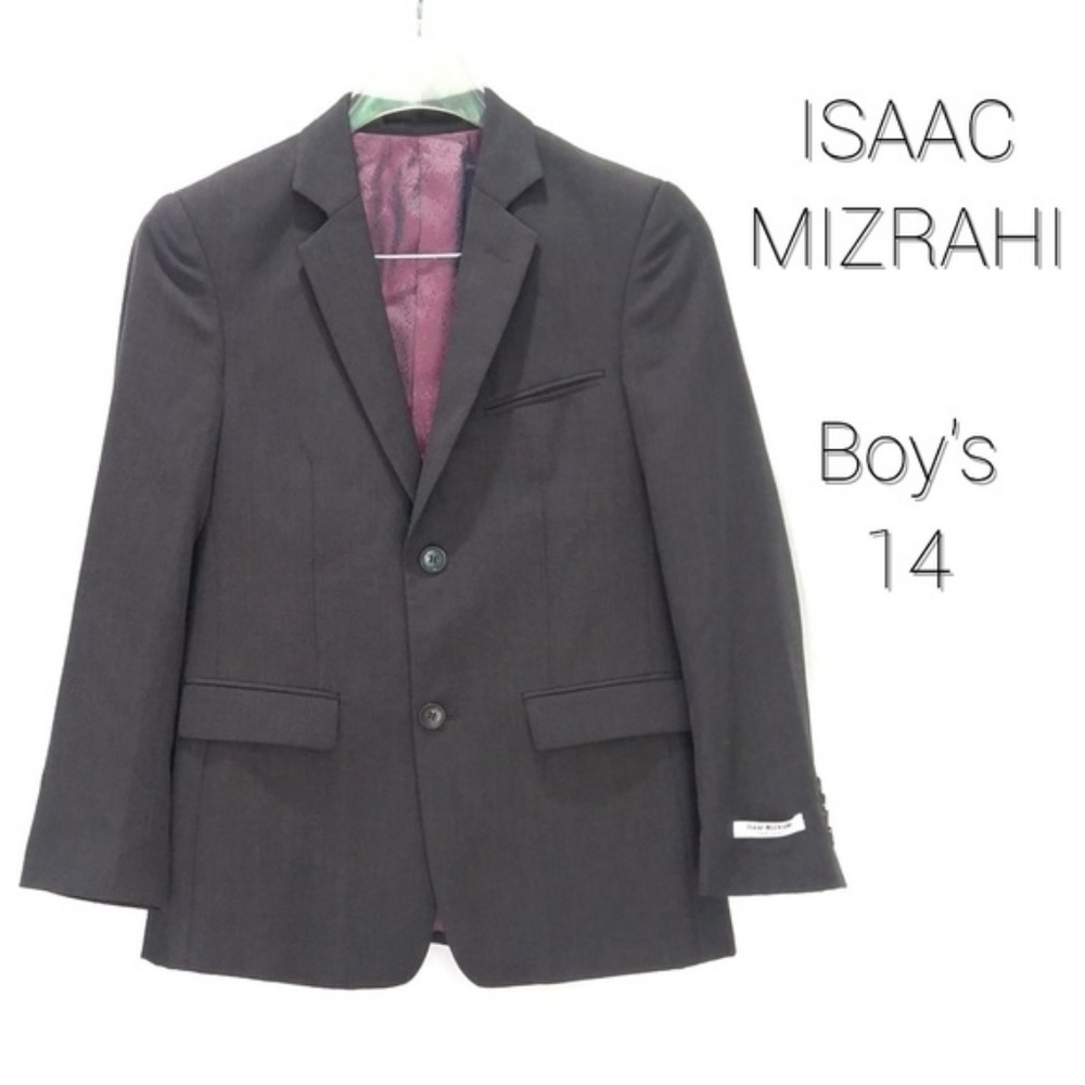 Boys Wool Blend Notch Collar Blazer EUC
